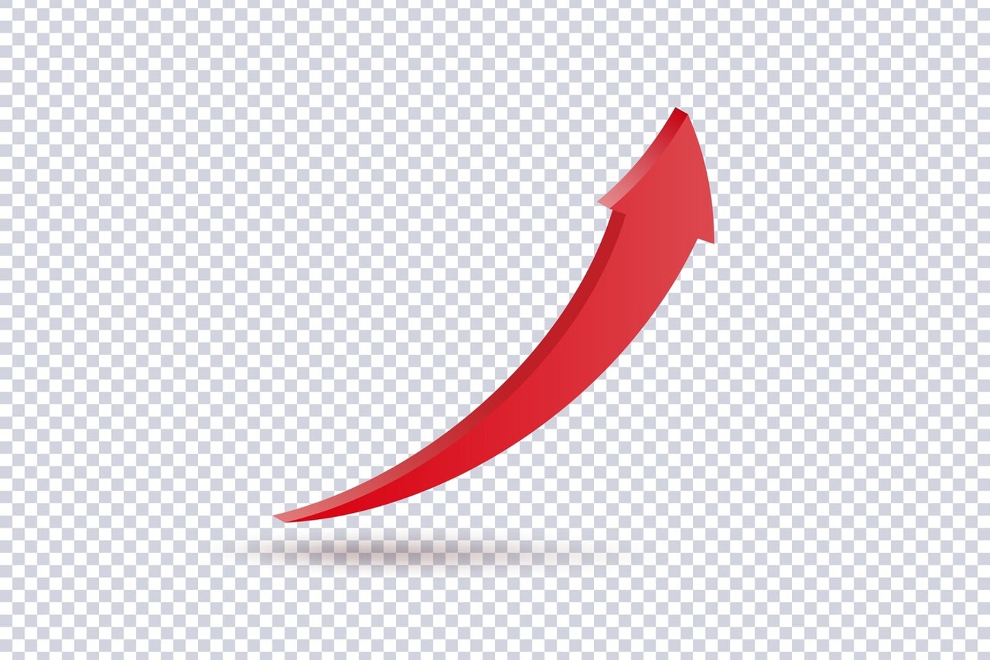 Growing Red Arrow up. Concept of sales symbol icon with realistic 3d arrow moving up. Growth chart sign. Flexible arrow indication statistic. Trade infographic. Profit arrow Vector illustration; Shutterstock ID 2175843899