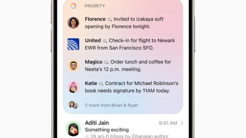 Apple Intelligence mobile inbox (Image: Apple)