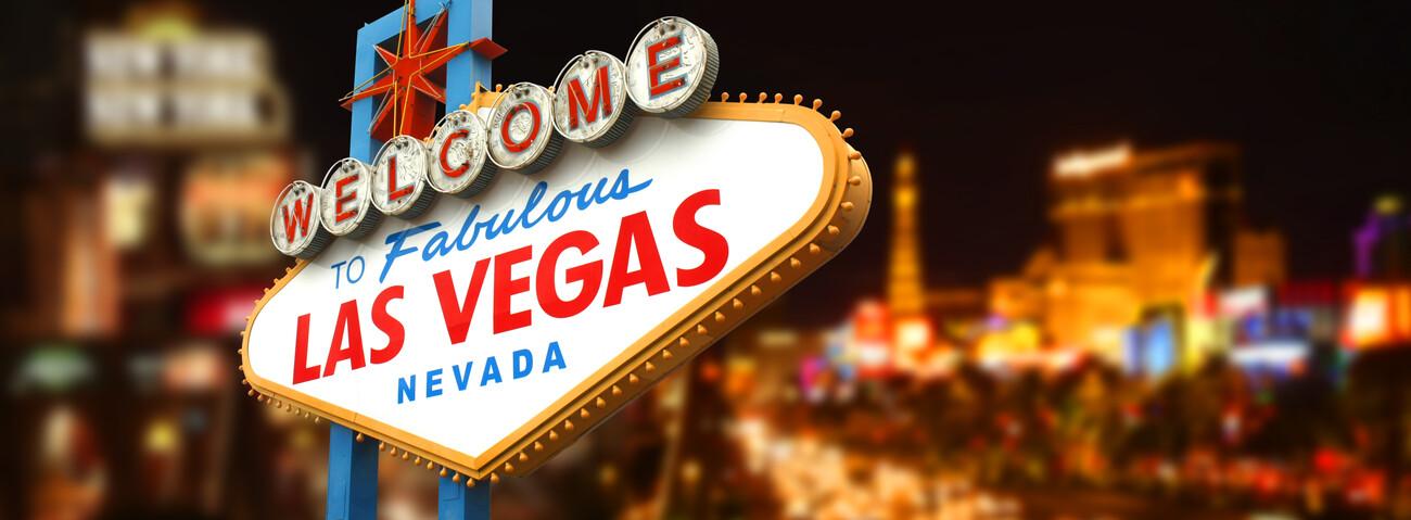 Welcome to the amazing Las Vegas sign at night. Shutterstock ID 1392791816