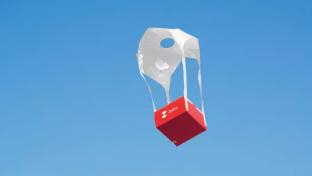 Zipline parachuting box