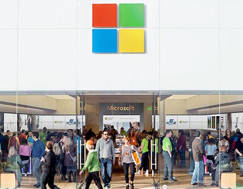 A Microsoft retail store