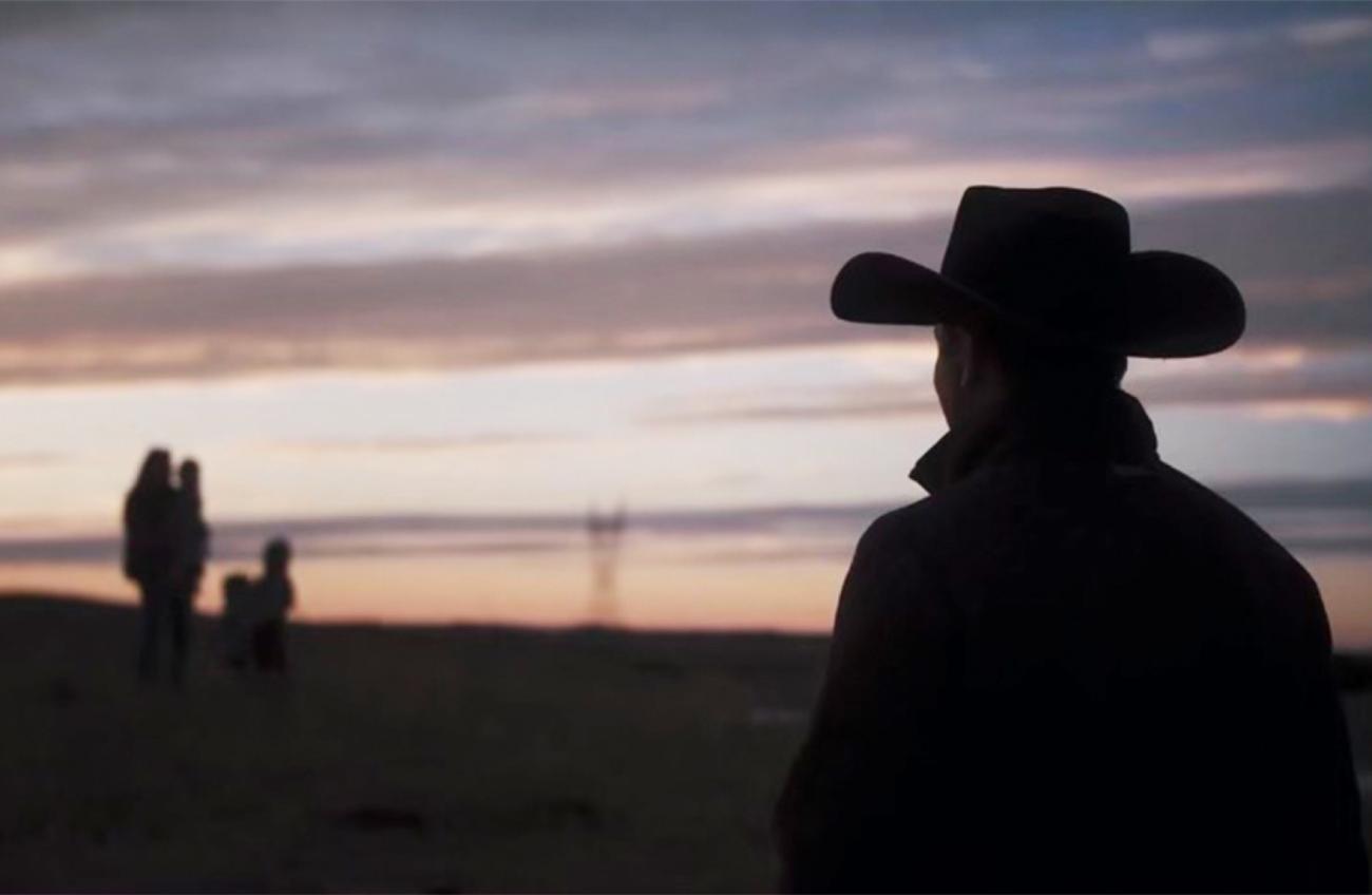 Rancher at sunset