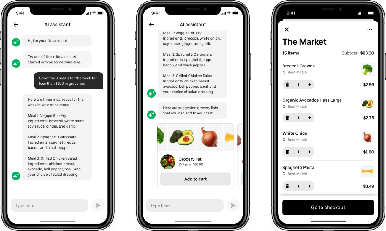 Uber Eats AI assistant