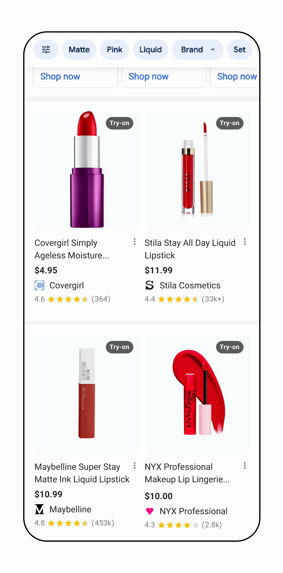 Google AR lipstick