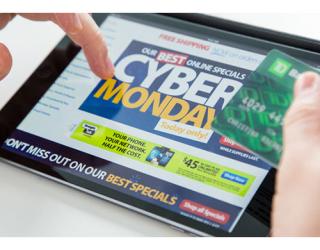Cyber Monday tablet screen