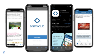 Sam's Club app screens