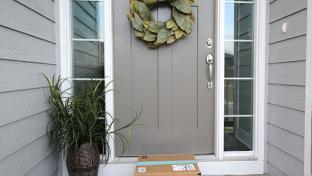 Box on porch
