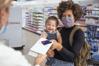 Mother and baby at Walgreens