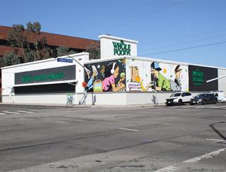 whole foods exterior with mural