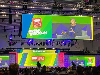 Neiman Marcus Group CEO Geoffrey van Raemdonck discusses store experiences at the annual NRF show.