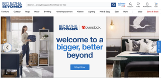 Bed Bath & Beyond is back online in the U.S., operated by its new owner, Overstock.com. 