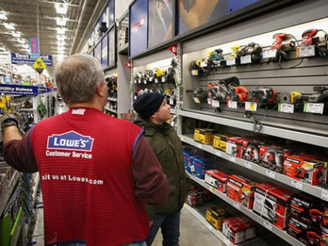 Lowe’s employee helping customer