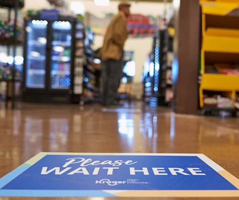 social distancing at kroger