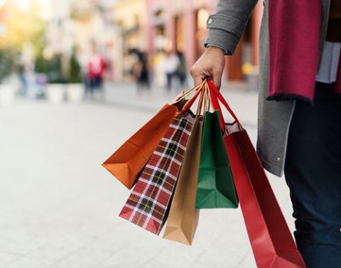 man shopping