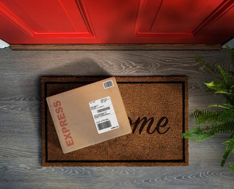 box delivery on doorstep