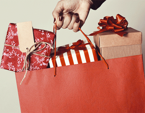 christmas shopping bag