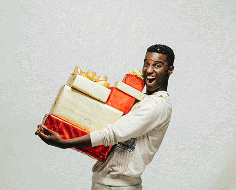 happy Christmas shopper
