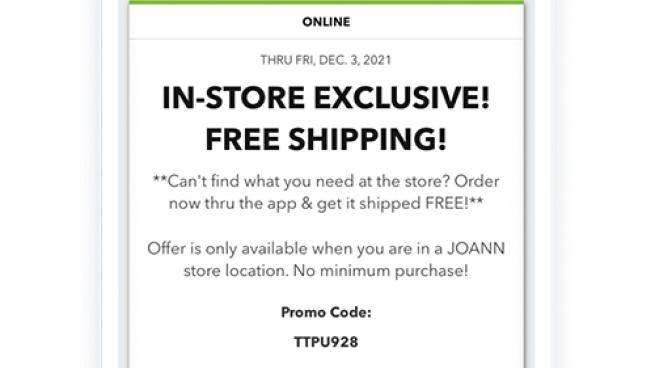 Store free shipping clearance coupon