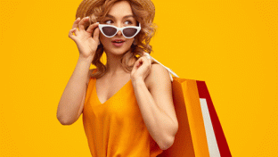 woman with shopping bags