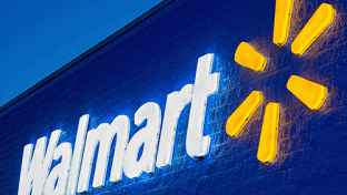 walmart sign at night