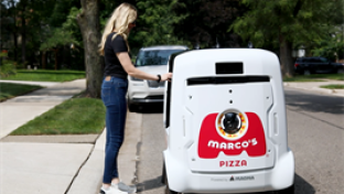 Marco's Pizza electric delivery vehicle